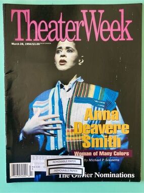 Anna Deavere Smith - Titus Andronicus Theater Week Magazine March 28 1994 Label